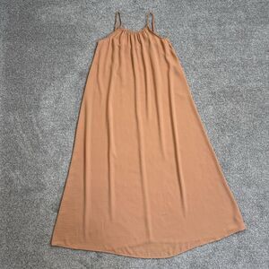 Prologue Dress Womens XS Brown Trapeze Swing Maxi Strappy Sexy Summer Flowy